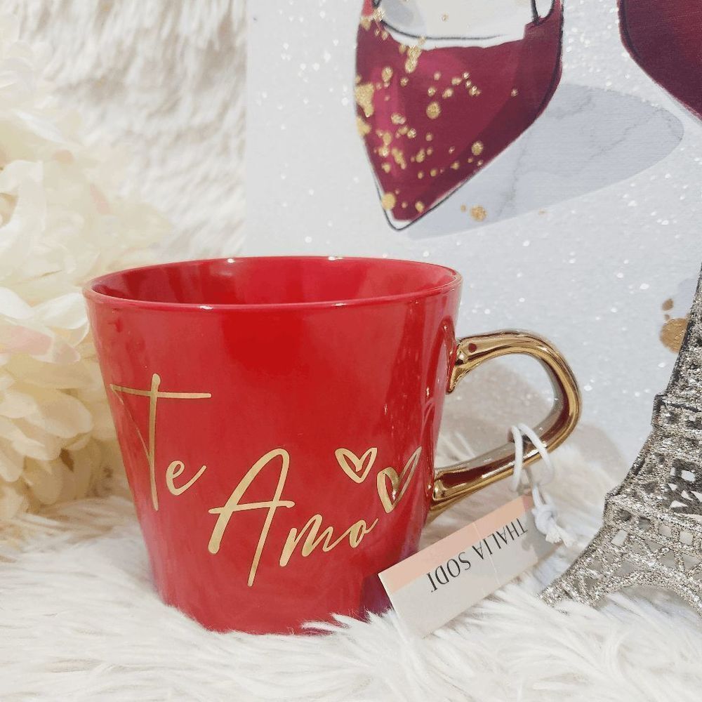 TE AMO red Coffee Tea Mug Thalia Sodi NWT - Picture 2 of 3